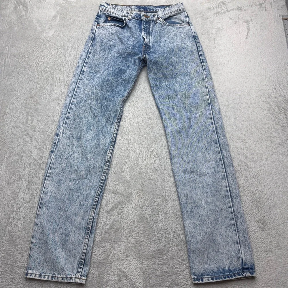 Vintage Levi's 80s Jeans Mens 31 Blue 305 Straight Acid Orange Tab Made in USA